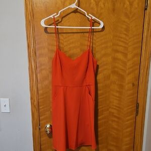 Market & Spruce Red Spaghetti-Strap Mini Dress